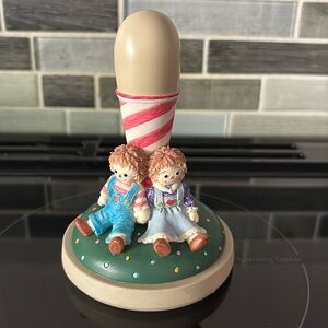 Vintage Brown Bag Cookie Art Raggedy Ann & Andy Cookie Stamp Press
